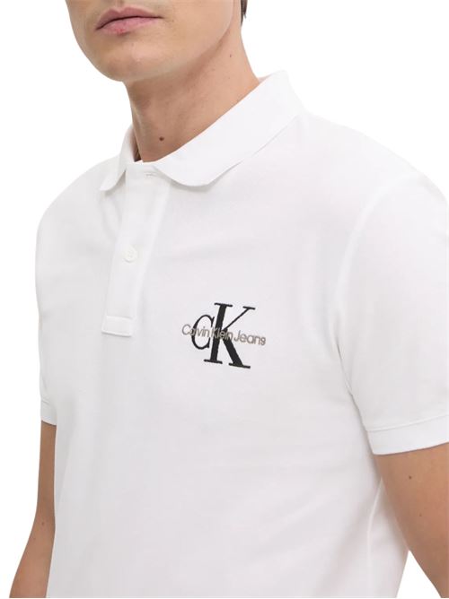Polo bianca in cotone Calvin Klein Jeans | J30J3256640K4